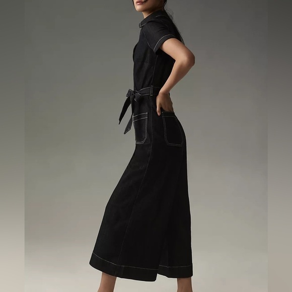 Anthropologie The Colette Wrap Jumpsuit by Maeve: Denim Edition - Picture 3 of 5